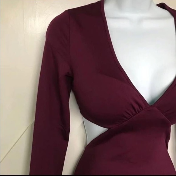 purple bodycon cut out dress - Picture 5 of 5